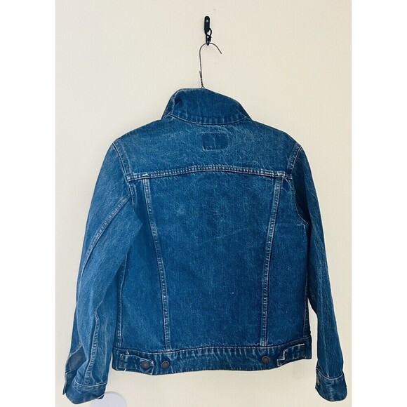 Vintage 80s GAP Pioneer Blue Denim Youth Sz 16 Womens XS Cotton Jean Jacket USA - Picture 5 of 5